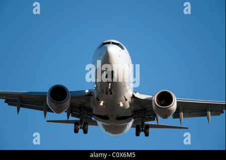 Avion avant l'atterrissage à Vancouver Banque D'Images