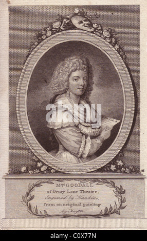 Mme Charlotte Goodall (1765-1832), actrice et chanteuse. Banque D'Images