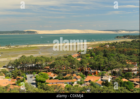 Dune du Pilat vue depuis le phare du Cap Ferret, Arcachon, bassin, département de la Gironde, France Banque D'Images