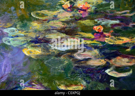 Détail : Nénuphars, 1919, par Claude Monet, Banque D'Images