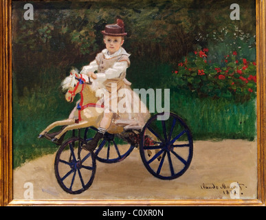 Jean Monet (1867-1913) sur son hobby Horse, 1872, par Claude Monet, Banque D'Images