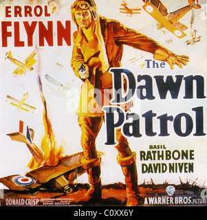 Pour l'affiche de la patrouille de l'AUBE 1938 Warner film avec Errol Flynn Banque D'Images
