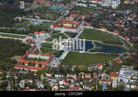 Vue aérienne au-dessus le Palais Nymphenburg Munich Allemagne Banque D'Images