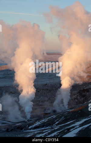 Geo Hellisheidi thermique d'Hengill situé dans le sud-ouest de l'Islande Banque D'Images