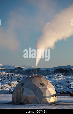 Il Hellisheidi Geo thermique d'Hengill situé au sud-ouest de l'Islande. Banque D'Images