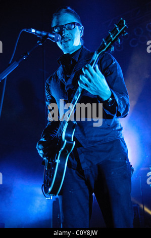 Scène d'Interpol à la LC Pavillon à Columbus, Ohio, le 13 février, 2011 Banque D'Images