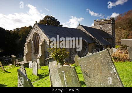 L'église de St Brynach, Nevern, Pembrokeshire, Pays de Galles, Royaume-Uni Banque D'Images
