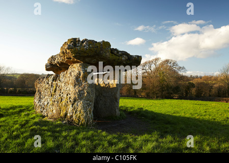 Lythans St chambre funéraire près de St Nicholas, Vale of Glamorgan, Pays de Galles, Royaume-Uni Banque D'Images