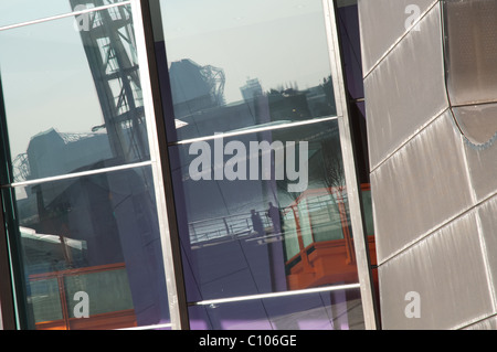 Détail architectural de la Lowry Theatre, Salford Quays. Banque D'Images