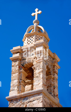 Clocher de l'église catholique d'Ano Syros, Σύρος Syos [ ] , Îles Cyclades grecques Banque D'Images