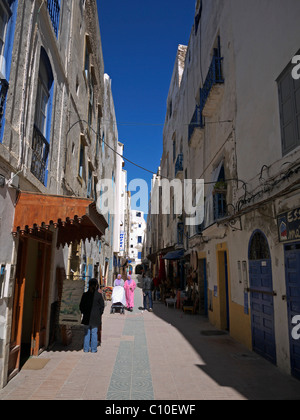 Les ruelles et les ruelles d'Essaouira Maroc Banque D'Images