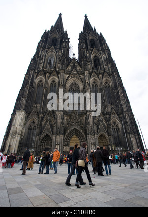 La cathédrale de Cologne (Hohe Domkirche St. Peter und Maria) (Allemagne). Banque D'Images