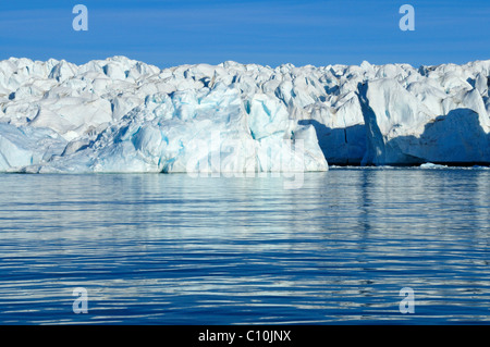 Tidewater glacier à Crocker Bay sur l'île Devon, Passage du Nord-Ouest, Nunavut, Canada, Arctic Banque D'Images