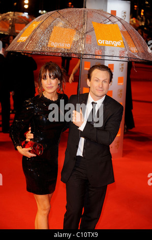 Tamara Mellon et Christian Slater l'Orange British Academy Film Awards (BAFTA) 2009 - l'extérieur des arrivées - Londres, Angleterre Banque D'Images