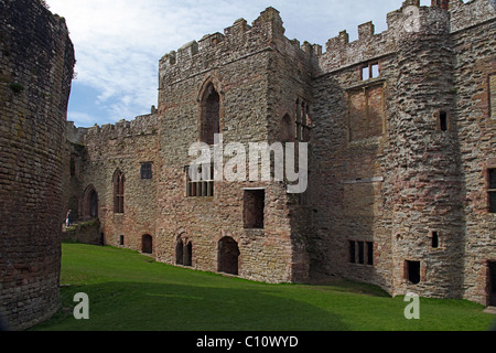 La plage nord à Ludlow Castle, Shropshire, England, UK Banque D'Images