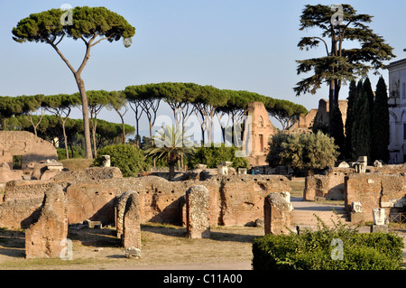 Vestiges de la Domus Augustana, Colline du Palatin, Rome, Latium, Italie, Europe Banque D'Images