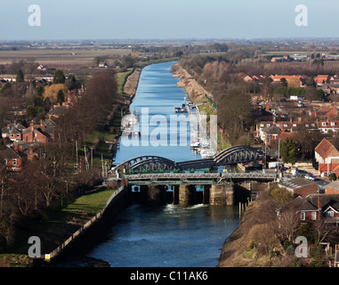 Boston, Lincolnshire. Le centre de Boston sur la photo est prise depuis le sommet de St Botolphs église. Photo par Fabio De Paola Banque D'Images