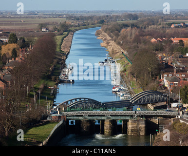 Boston, Lincolnshire. Le centre de Boston sur la photo est prise depuis le sommet de St Botolphs église. Photo par Fabio De Paola Banque D'Images