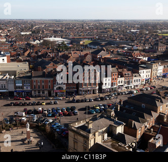 Boston, Lincolnshire. Le centre de Boston sur la photo est prise depuis le sommet de St Botolphs église. Photo par Fabio De Paola Banque D'Images