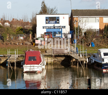 Boston, Lincolnshire. Sur la photo est la rivière Witham dans centre de Boston. Photo par Fabio De Paola Banque D'Images