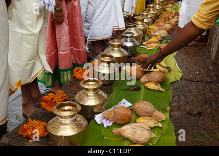 Offres, Thaipusam festival à Mumbai, Chennai, Tamil Nadu, Inde du Sud, Inde, Asie Banque D'Images