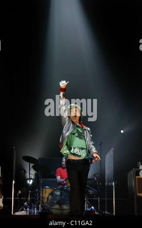 Les Rolling Stones en concert, Glasgow 2003- Mick Jagger Banque D'Images