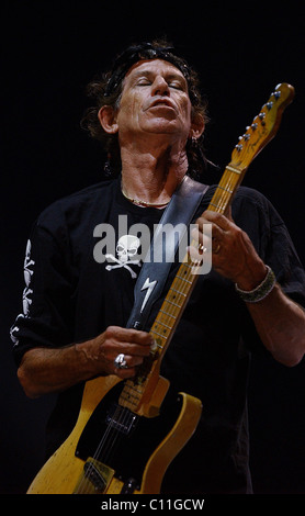 Les Rolling Stones en concert, Glasgow 2003- Keith Richards Banque D'Images