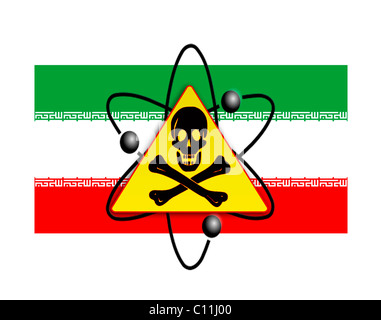 Image symbolique, conflit qui oppose l'Iran et l'Organisation des Nations Unies, la communauté internationale Banque D'Images