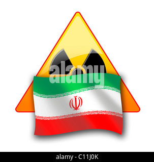 Image symbolique, conflit qui oppose l'Iran et l'Organisation des Nations Unies, la communauté internationale Banque D'Images