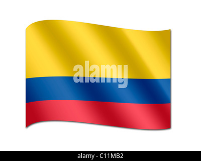 Drapeau de la Colombie Banque D'Images