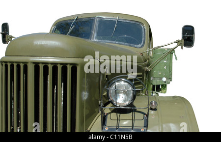Army truck isolated on white Banque D'Images
