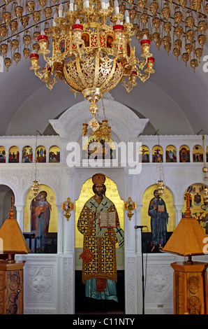 Chapelle au mémorial des Amiras, Viannos, Crète, Grèce, Europe Banque D'Images