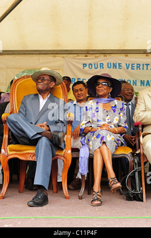 Madagascar, Antananarivo, manifestation pacifique chambre d'ex président malgache Albert Zafy contre la transition actuelle de la HAT Banque D'Images