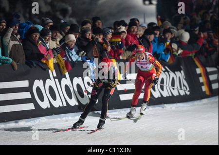 Andrea Henkel, Allemagne, Coupe du Monde 2010, Women's relay, Ruhpolding, Bavaria, Germany, Europe Banque D'Images