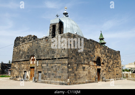 L'église grecque-orthodoxe octogonale de Saint Georges à partir du 6ème siècle, Ezraa, Syrie, Asie Banque D'Images