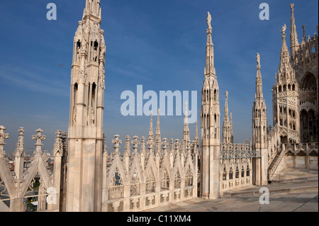 Duomo di Milano, la cathédrale de Milan, Milan, Lombardie, Italie, Europe Banque D'Images