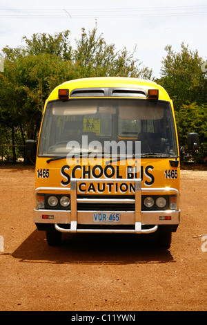 School bus sur Kangaroo-Island, Australie du Sud, Australie Banque D'Images