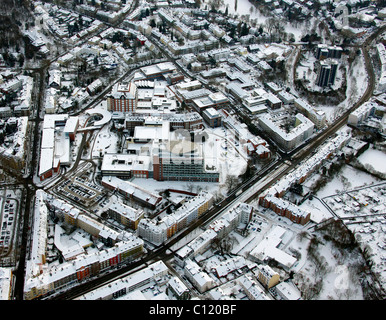 Vue aérienne, Universitaetsklinikum Bergmannsheil-Klinik University Hospital, hôpital, région de la Ruhr, Bochum Banque D'Images