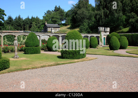 Jardin, Abbotsford House, la maison de Sir Walter Scott, Scottish Borders, Scotland, Royaume-Uni, Europe Banque D'Images