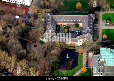 Vue aérienne, l'hôtel de ville, Dinslaken, région de la Ruhr, Nordrhein-Westfalen, Germany, Europe Banque D'Images