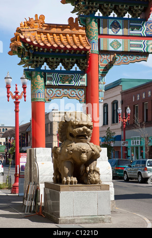 Embarquement au chinois W Burnside Street, China Town, Portland, Oregon, USA Banque D'Images