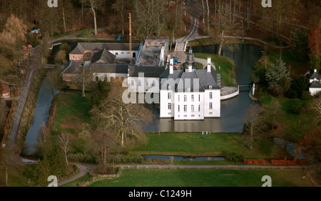 Photo aérienne, Gartrop château à douves, Graefte, Huenxe, Nordrhein-Westfalen, Germany, Europe Banque D'Images