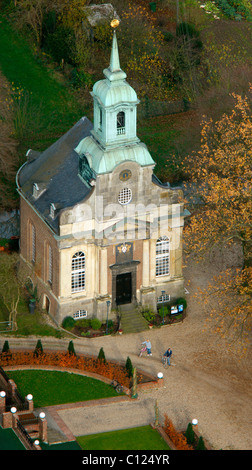 Vue aérienne, château baroque Schloss Diersfordt, Wesel Niederrhein, région, Nordrhein-Westfalen, Germany, Europe Banque D'Images