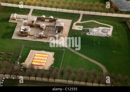 Vue aérienne, parc archéologique, Colonia Ulpia Traiana, musée romain, Xanten, région Niederrhein, Rhénanie du Nord-Westphalie Banque D'Images