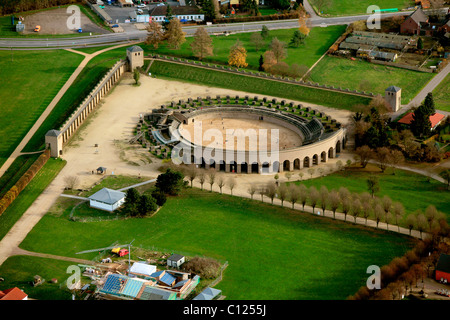 Vue aérienne, parc archéologique, Colonia Ulpia Traiana, musée romain, Xanten, région Niederrhein, Rhénanie du Nord-Westphalie Banque D'Images