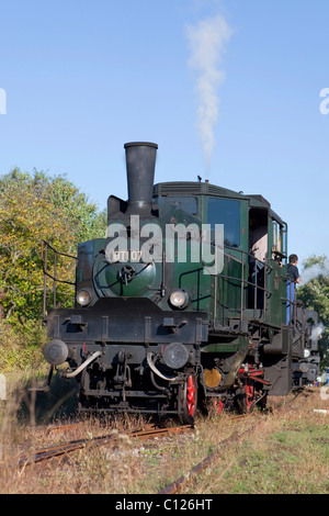Locomotive à vapeur DT 1,07, construit en 1935, dans l'usine de locomotive Floridsdorf, l'Autriche, la vitesse maximale 100 km/h Banque D'Images