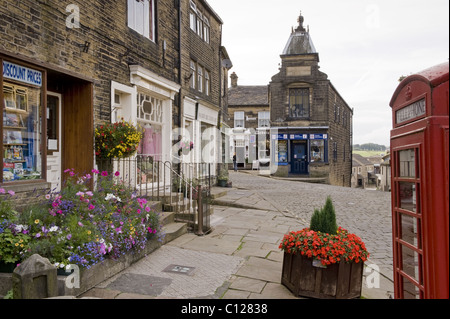 Vue d'Haworth Village, West Yorkshire. Banque D'Images