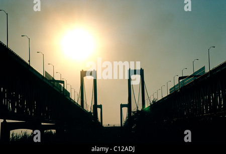 Washington Memorial Bridge entre le Delaware et le New Jersey, USA Banque D'Images