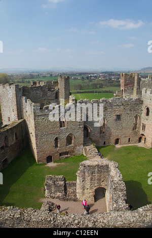 La Plage Nord ruines à Ludlow Castle, Shropshire, England, UK Banque D'Images