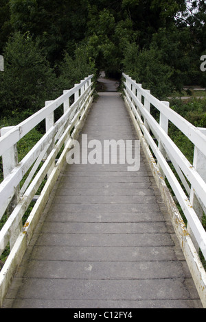 Bridge crossing river Cuckmere le long de South Downs Way, East Sussex, England, UK Banque D'Images